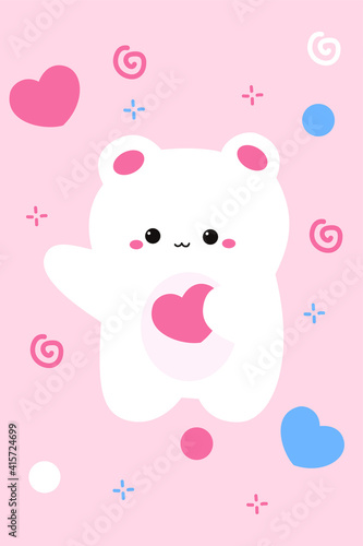 Wallpaper Mural Cartoon love bear rug Torontodigital.ca