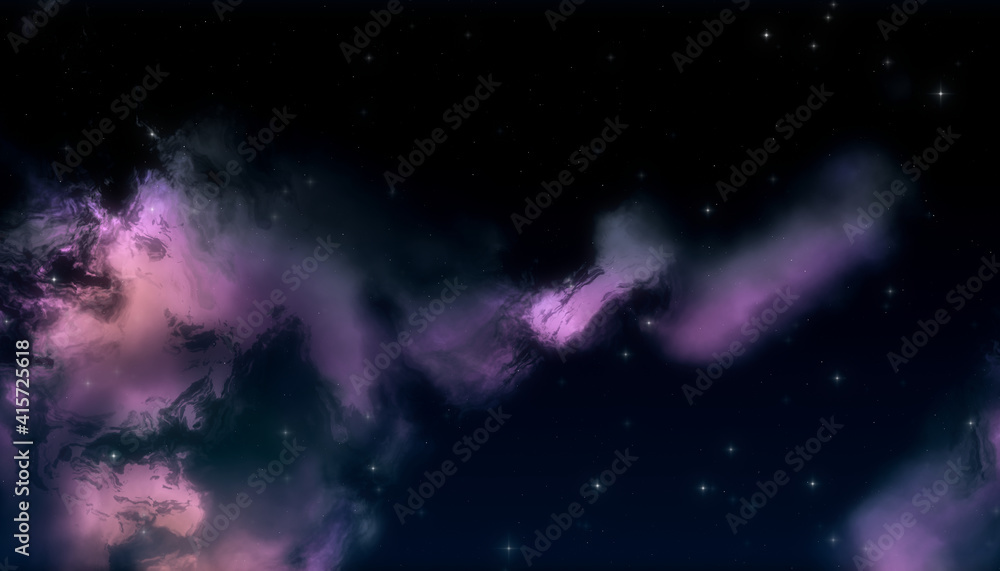 Fototapeta premium night sky and nebulae background