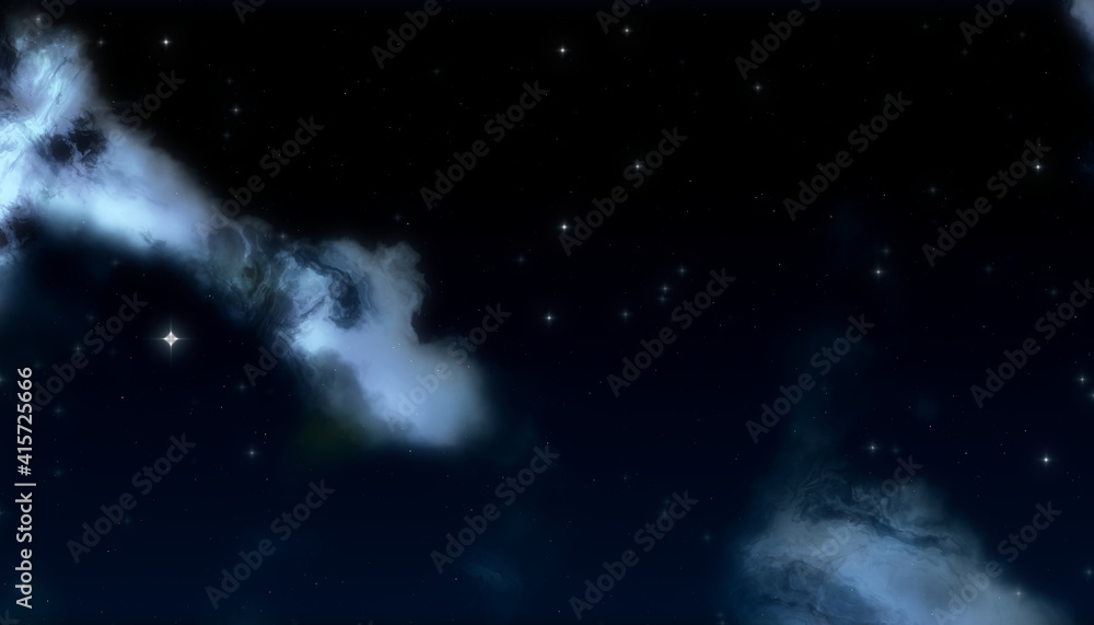 Fototapeta premium night sky and nebulae background