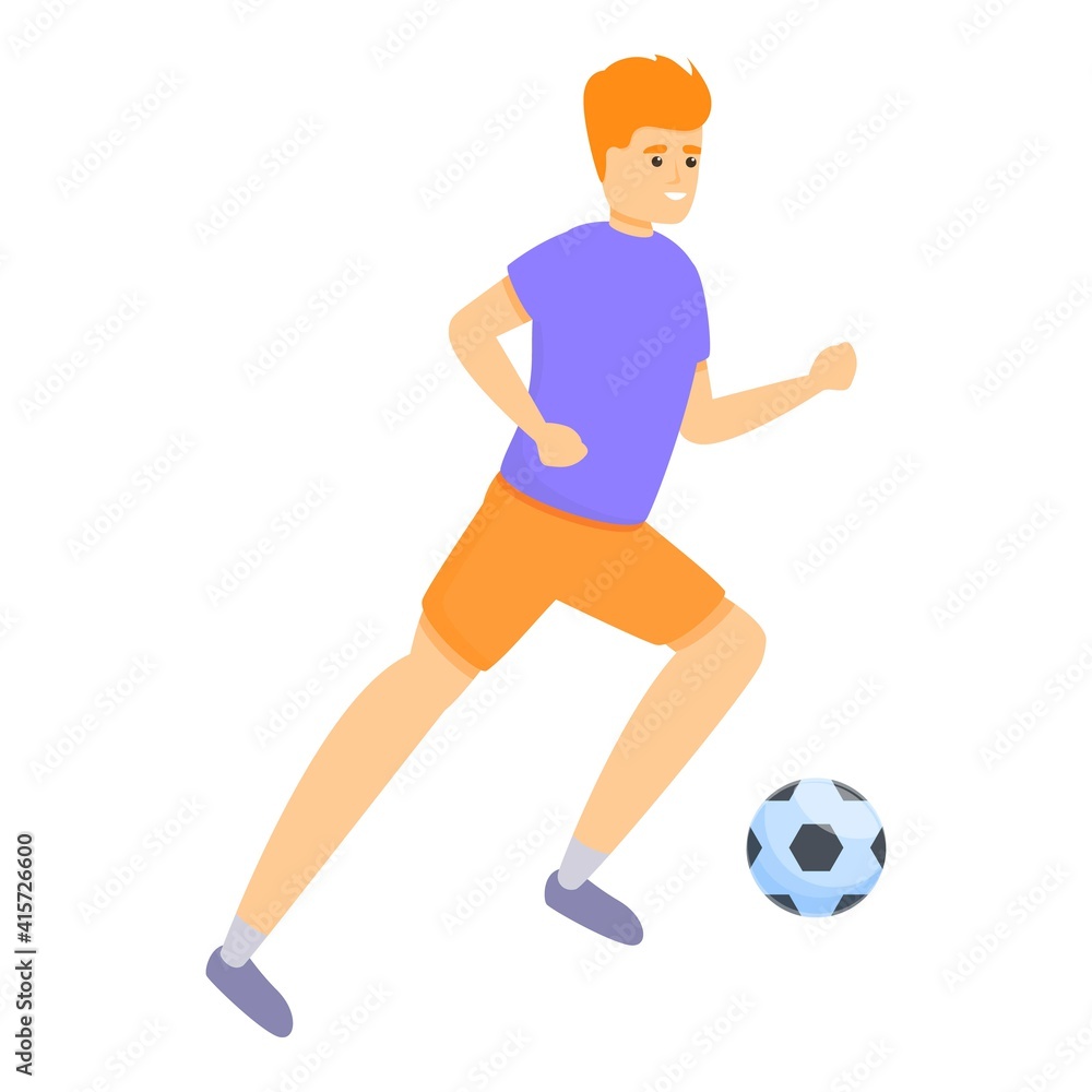 Modern play soccer icon. Cartoon of modern play soccer vector icon for web design isolated on white background