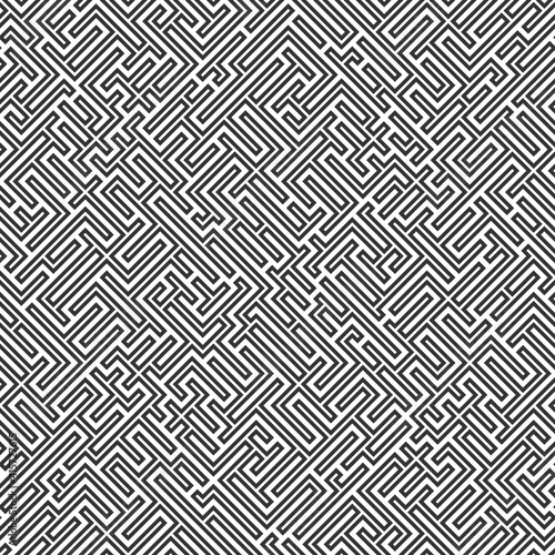 Striped geomitrical illustration. Maze illustration. Striped background. Geometrical wallpaper.