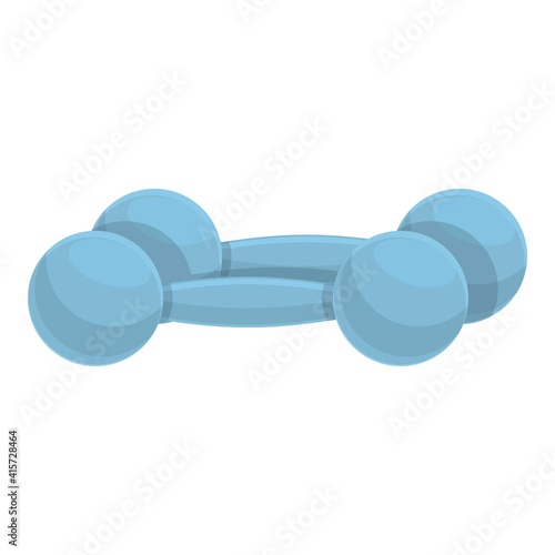 Home rubber dumbbells icon. Cartoon of home rubber dumbbells vector icon for web design isolated on white background
