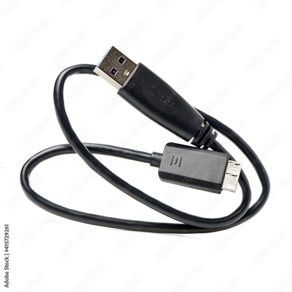 external hard drive usb cable on the white background external hard drive usb cable on the white background