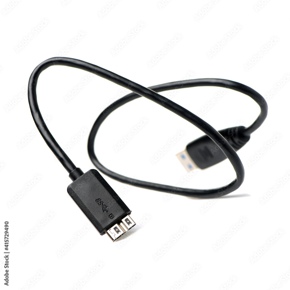 external hard drive usb cable on the white background external hard drive usb cable on the white background
