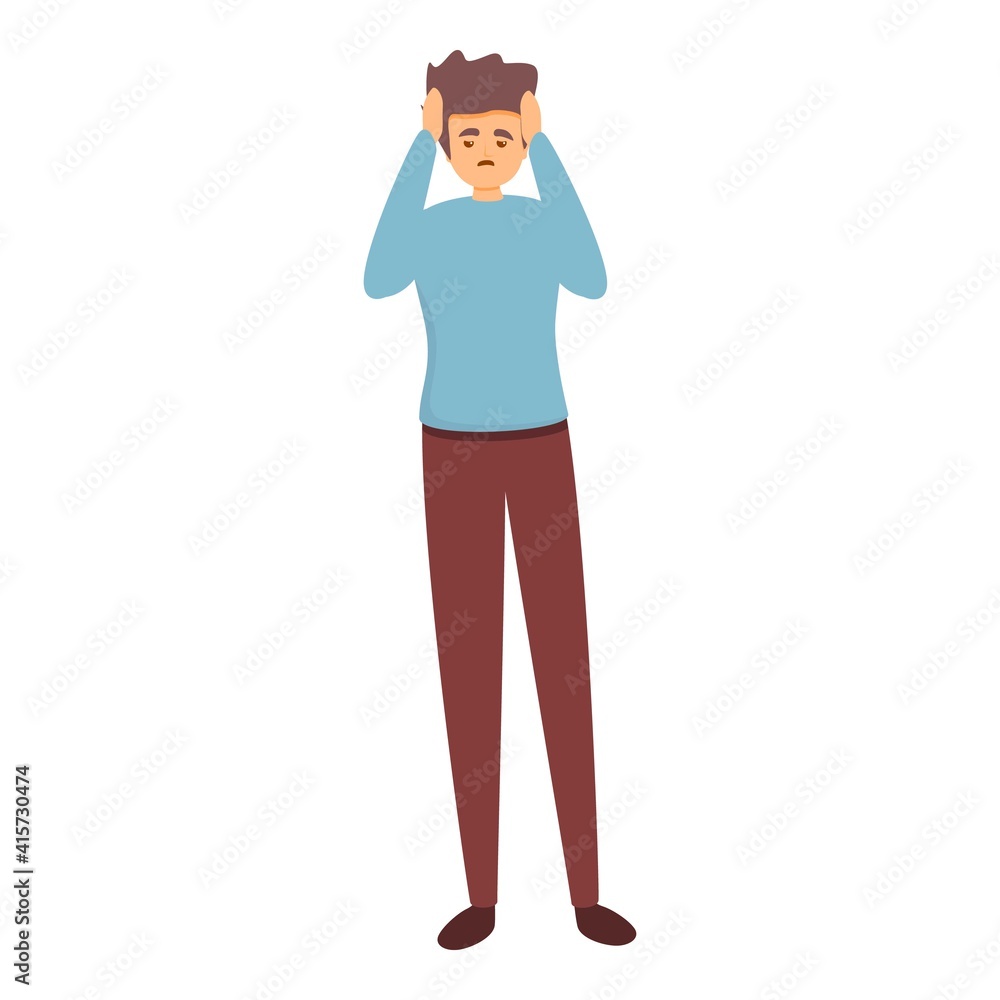 Human seasonal allergy icon. Cartoon of human seasonal allergy vector icon for web design isolated on white background Human seasonal allergy icon. Cartoon of human seasonal allergy vector icon for web design isolated on white background