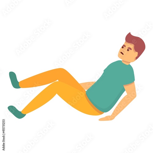 Careless student icon. Cartoon of careless student vector icon for web design isolated on white background