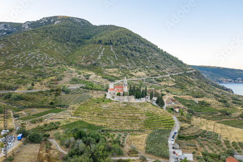 Fotografia Aerial drone shot of St