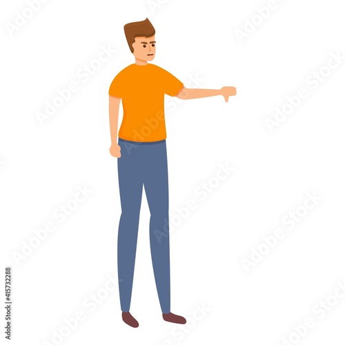 Quadro em tela Dislike guy icon