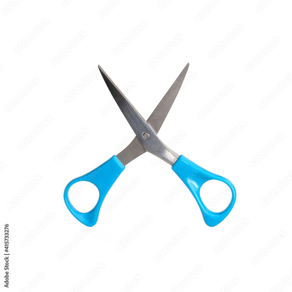 Mockup: stationery scissors isolated on white background Mockup: stationery scissors isolated on white background