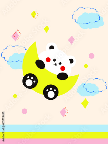 Cartoon bear decorative painting