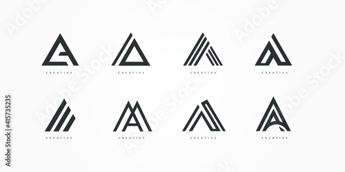 A Logo.A Letter Design Vector Illustrasion Modern Monogram Icon