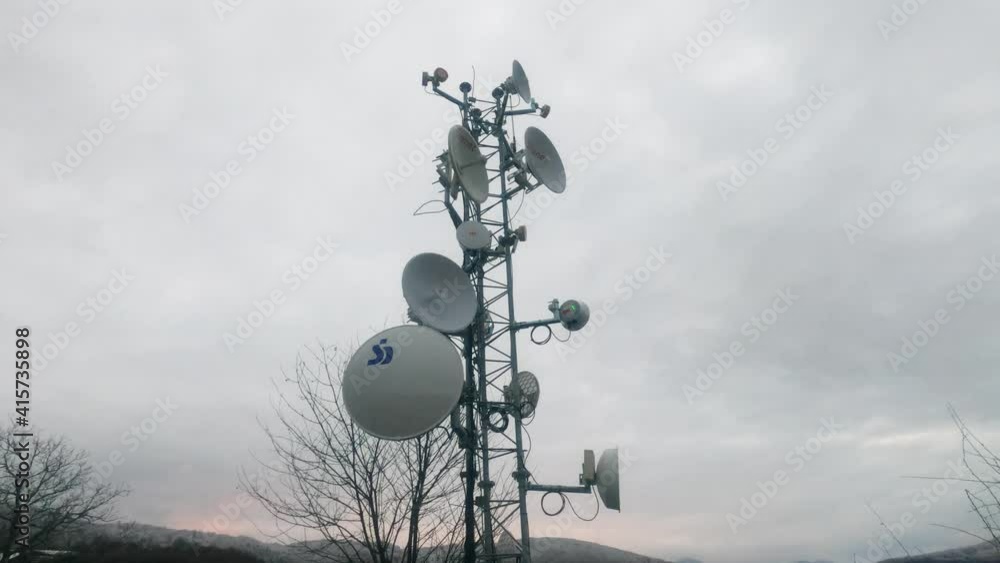 Antenna tower in countryside wifi cell cellphone Antenna tower in countryside wifi cell cellphone