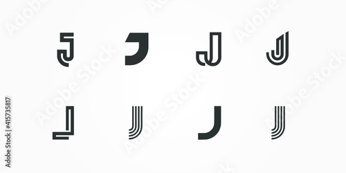 J alphabet letter vector symbol logo photo