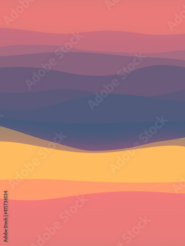 Abstract template with colored futuristic liquid background. 3d rendering digital illustration