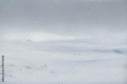 Beautiful winter background with snowy field. Natural winter texture.