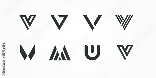 V Logo.V Letter Design Vector Illustrasion Modern Monogram Icon