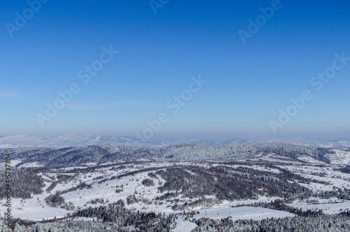 Fototapeta Naklejka Na Ścianę i Meble -  górska panorama Bieszczady 
