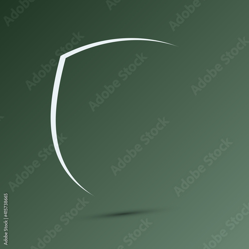 Protect guard shield plain line concept. Outline badge. Safety icon set. Privacy banner kit. Security label. Flat style sticker symbol shape. Safeguard simple sign. linear pictogram