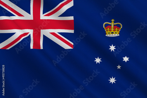Flag of Victoria (Vic) is a state of Australia photo