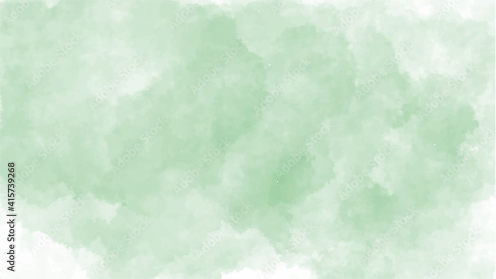 Green watercolor background for textures backgrounds and web banners design