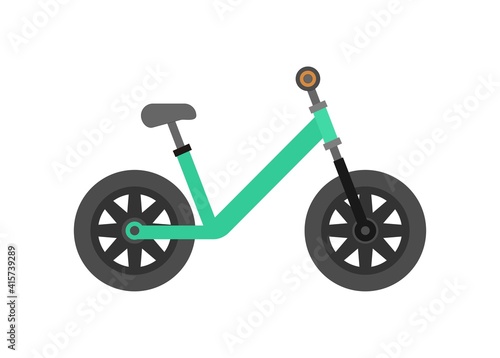 Balance bike for kids. Simple flat illustration.