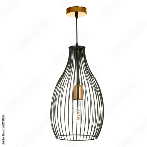Lamp on white background and free space for your decoration 