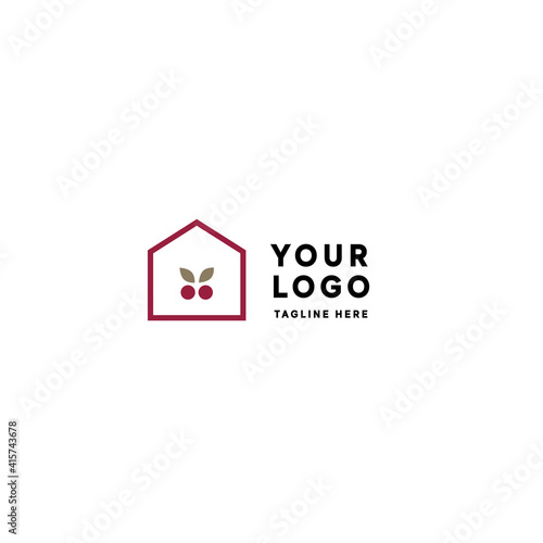 House home roof hotel hostel apartments logo vector icon design
