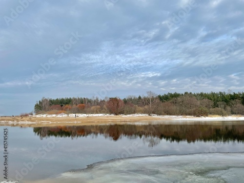 Baltic Sea winter snow ice coast beach Carnikava Latvia