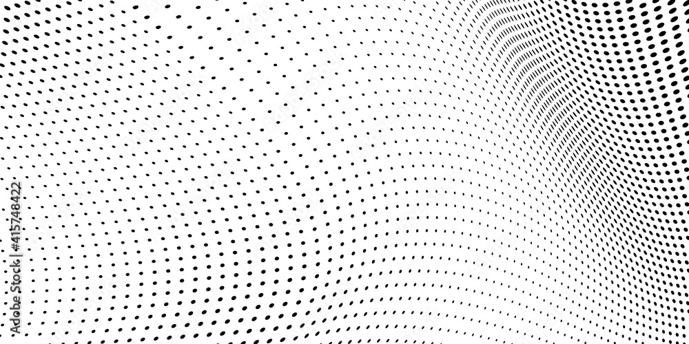Abstract halftone wave dotted background Abstract halftone wave dotted background