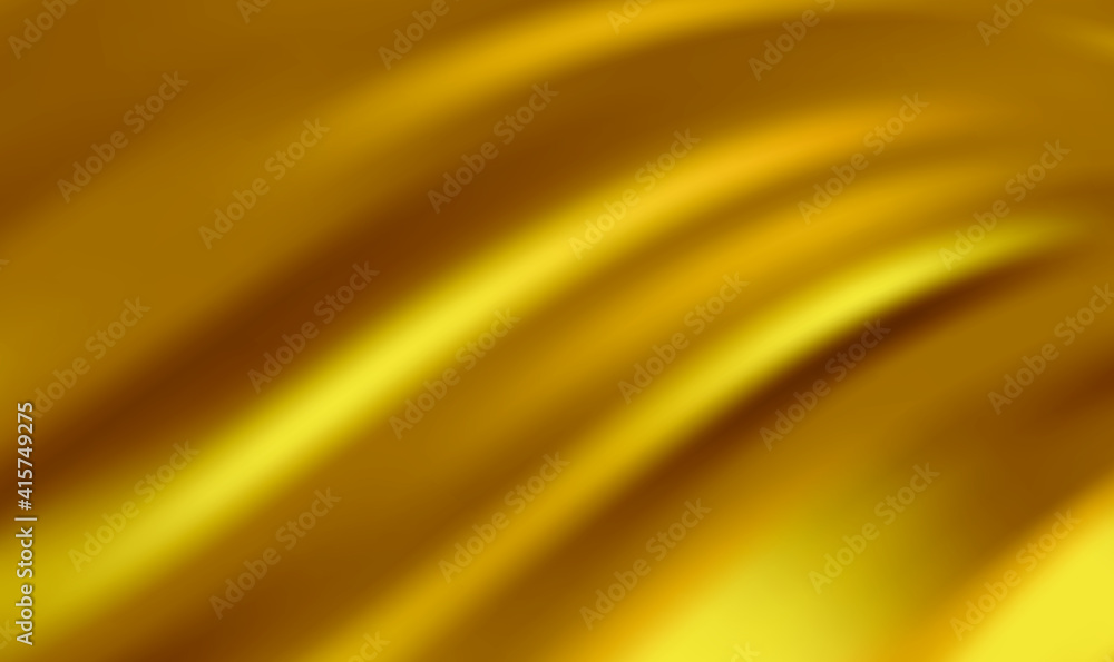Vector luxury realistic golden silk satin drape textile background. Gold satin waves. Vector Abstract Background Elegant Silk Texture Satin Luxury Cloth Wavy Folds. Vector illustration Vector luxury realistic golden silk satin drape textile background. Gold satin waves. Vector Abstract Background Elegant Silk Texture Satin Luxury Cloth Wavy Folds. Vector illustration