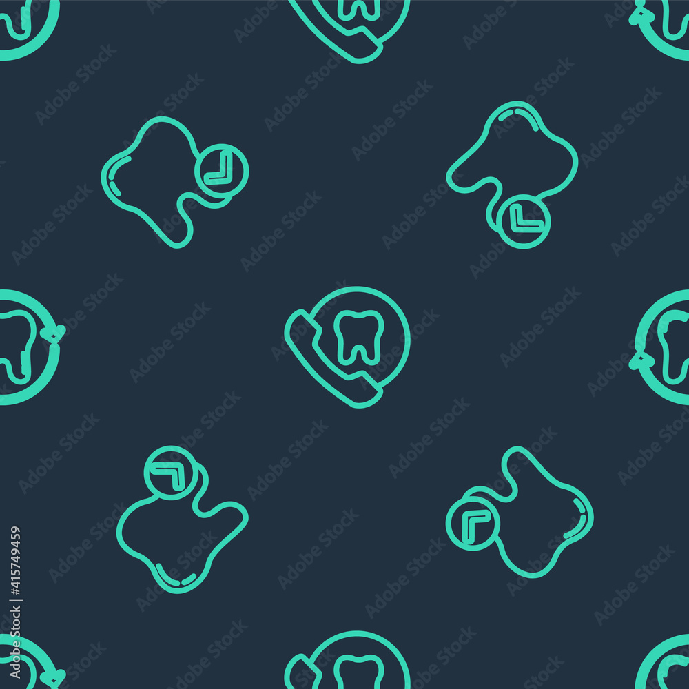 Set line Online dental care, Tooth whitening concept and on seamless pattern. Vector. Set line Online dental care, Tooth whitening concept and on seamless pattern. Vector.