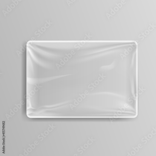 Plastic food container mockup, storage and packaging