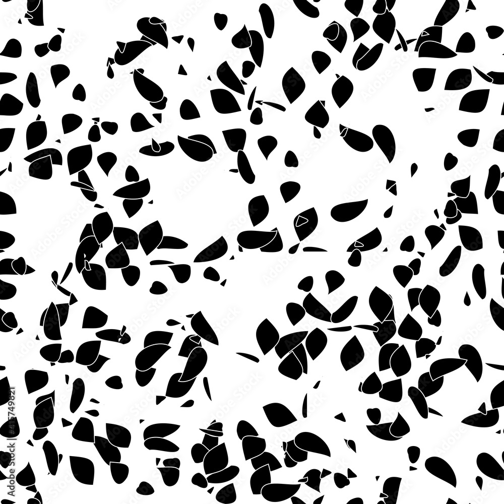 Fototapeta premium Seamless monochrome pattern of abstract elements