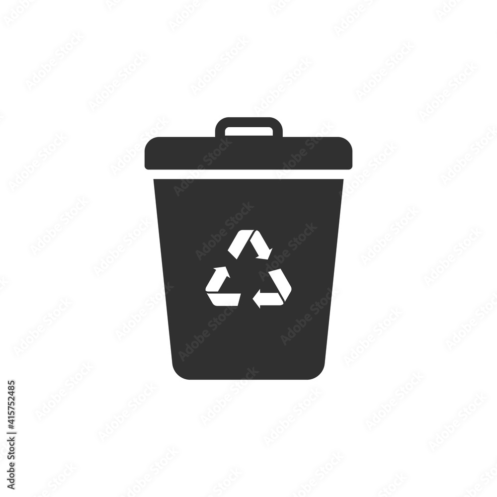 Recycling bin icon isolated on white background. Recycling bin icon isolated on white background.