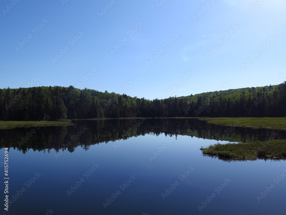 a lake in the Algonquin Provincial Park, Ontario, Canada, May