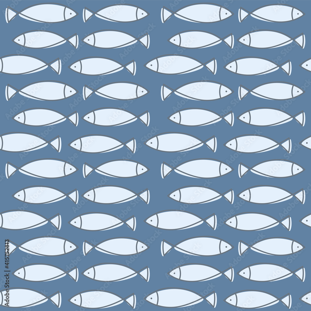 Japanese Fish Cartoon Vector Seamless Pattern Japanese Fish Cartoon Vector Seamless Pattern