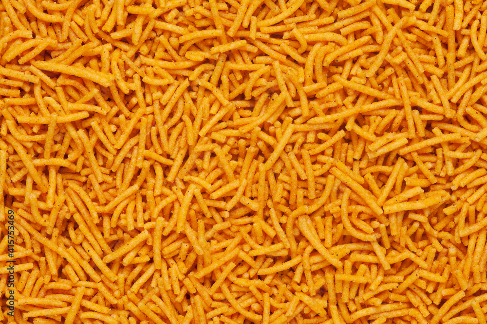 Spicy Aloo Bhujia Full-Frame wallpaper, made with Besan (Chickpeas flour), Red chili and Potatoes. Indian spicy snacks (Namkeen), Top view angle, Spicy Aloo Bhujia Full-Frame wallpaper, made with Besan (Chickpeas flour), Red chili and Potatoes. Indian spicy snacks (Namkeen), Top view angle,