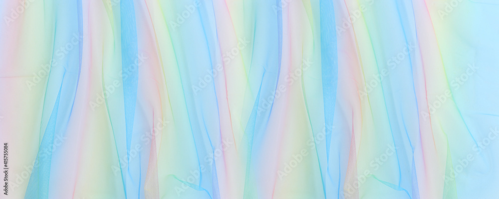 Vintage pastel gradient colors tulle chiffon texture background