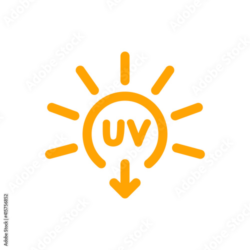 UV radiation, vector icon