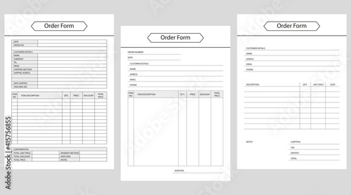 Order form, Planner pages  bullet journal