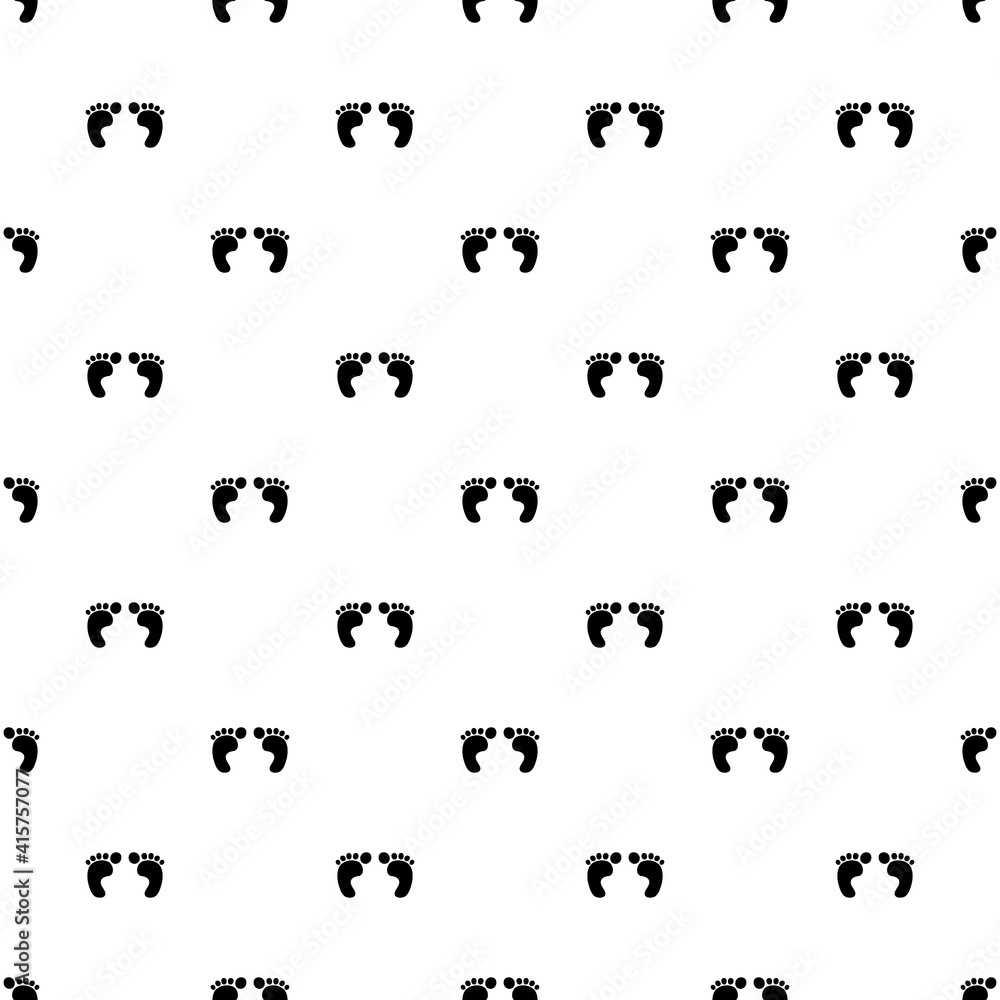 Step footprints paths, vector icon Illustration. isolated on white background seamless pattern Step footprints paths, vector icon Illustration. isolated on white background seamless pattern
