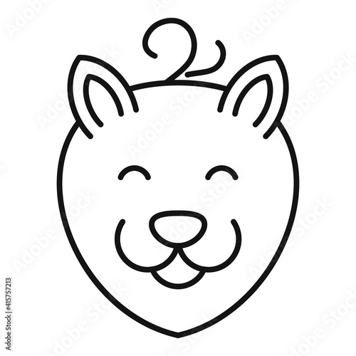 Cat groomer icon. Outline cat groomer vector icon for web design isolated on white background