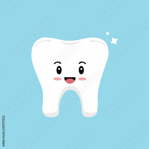 Tooth. Cartoon tooth. Vector illustration eps10