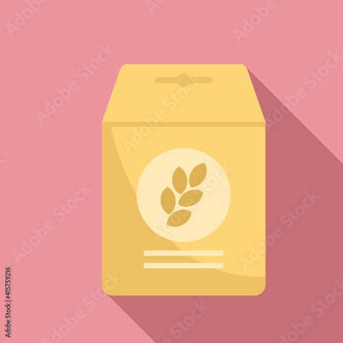 Cereal flakes muesli icon. Flat illustration of cereal flakes muesli vector icon for web design