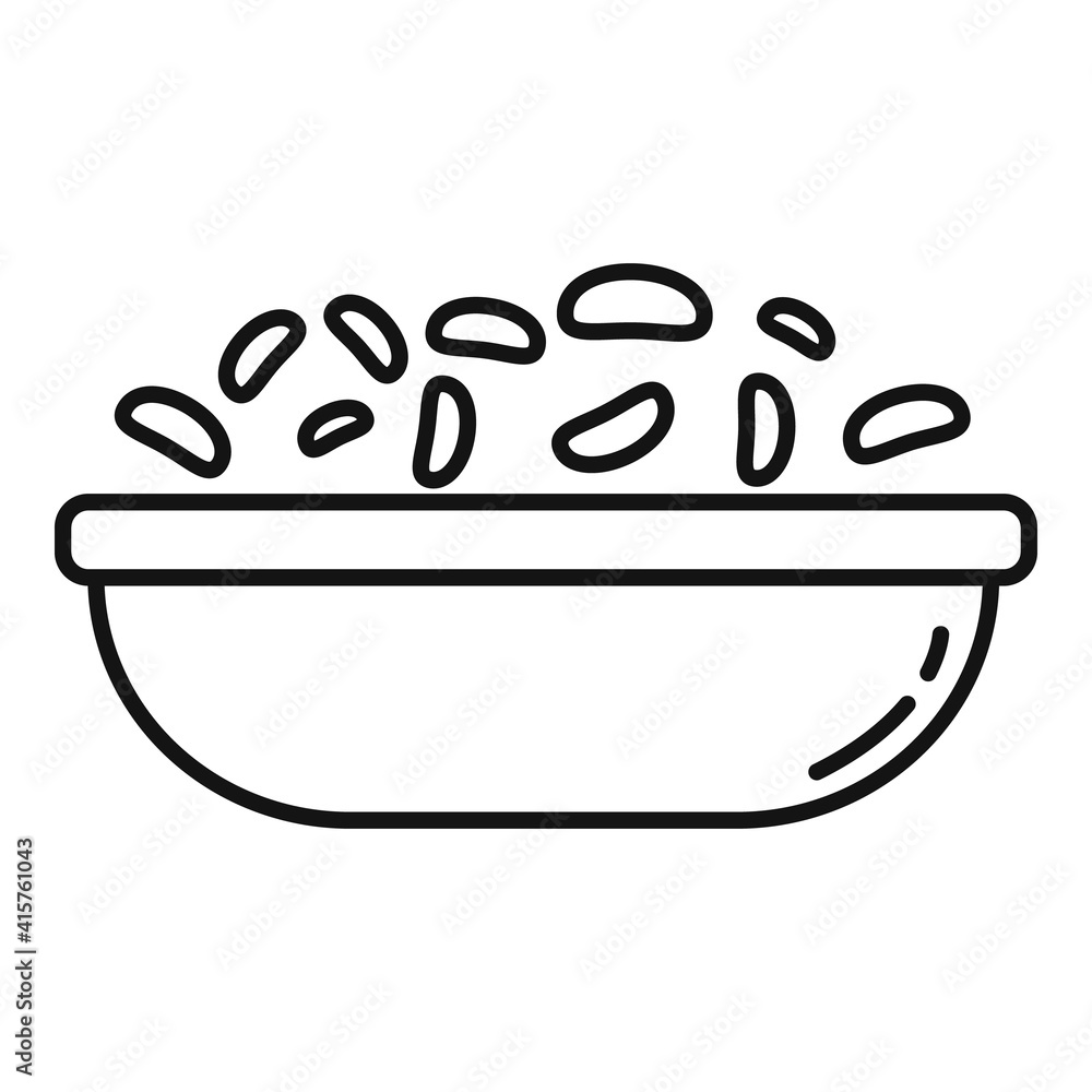 Breakfast cereal flakes icon. Outline breakfast cereal flakes vector icon for web design isolated on white background Breakfast cereal flakes icon. Outline breakfast cereal flakes vector icon for web design isolated on white background