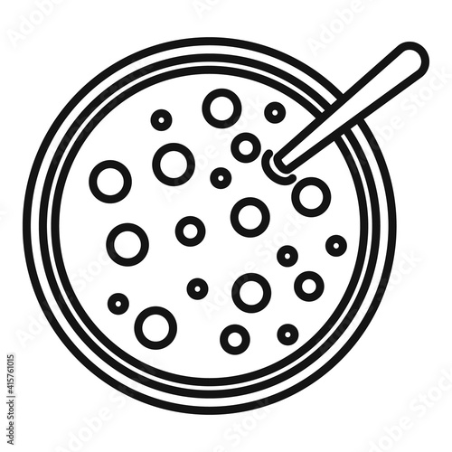 Top view cereal flakes icon. Outline top view cereal flakes vector icon for web design isolated on white background