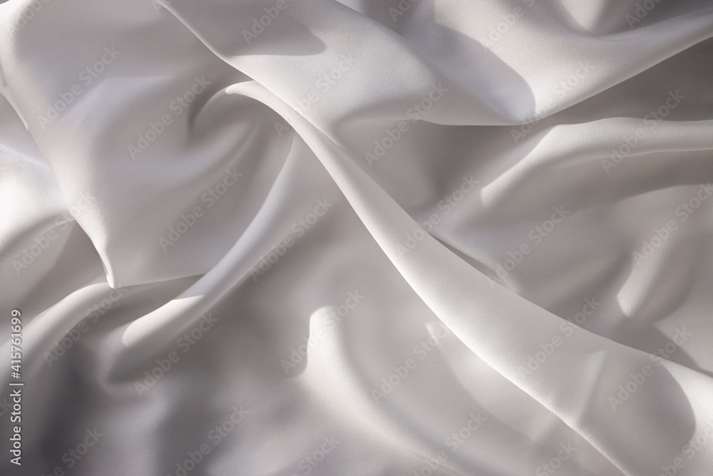 Obraz premium Smooth elegant white silk or satin texture