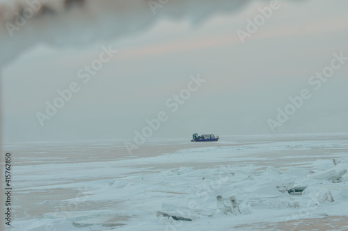 The ice of lake Baikal