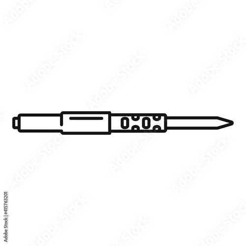Soldering equipment icon. Outline soldering equipment vector icon for web design isolated on white background