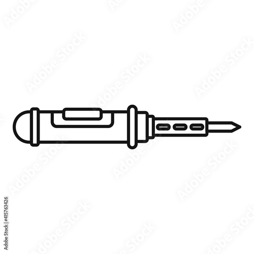 Soldering craft icon. Outline soldering craft vector icon for web design isolated on white background